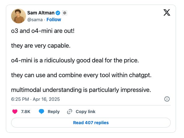 ☕🤖 OpenAI Releases New AI Models o3 and o4-mini!