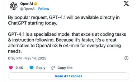 ☕🤖 OpenAI Rolls Out GPT-4.1 Inside ChatGPT