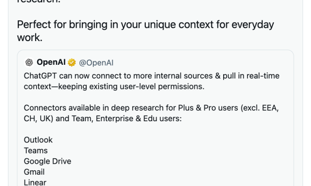 ☕🤖 ChatGPT Pro now integrates Drive, Dropbox & more, outside Deep Research!