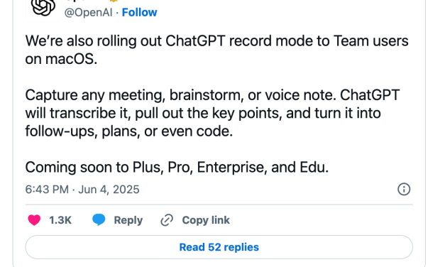 ☕🤖 ChatGPT rolls out meeting recording + connectors for Google Drive, Box and others!