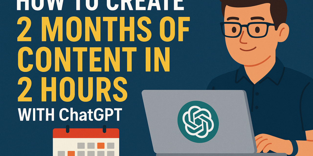 ☕🤖 Tutorial: How to Create 2 Months of Content in 2 Hours with ChatGPT