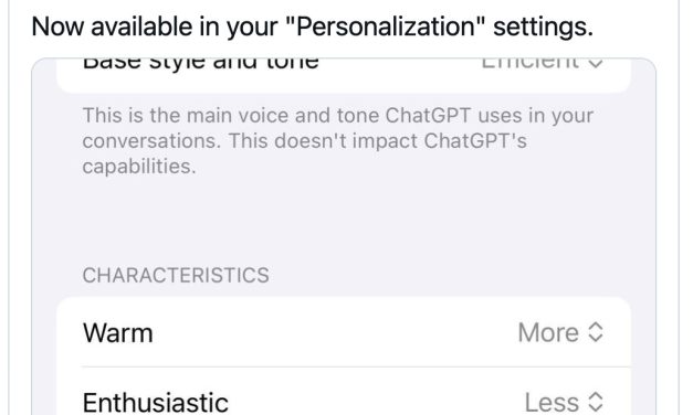 ☕🤖 ChatGPT Gets a Personality Makeover (New Controls)
