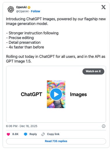 ☕🤖 OpenAI Launches New Image Model GPT Image 1.5