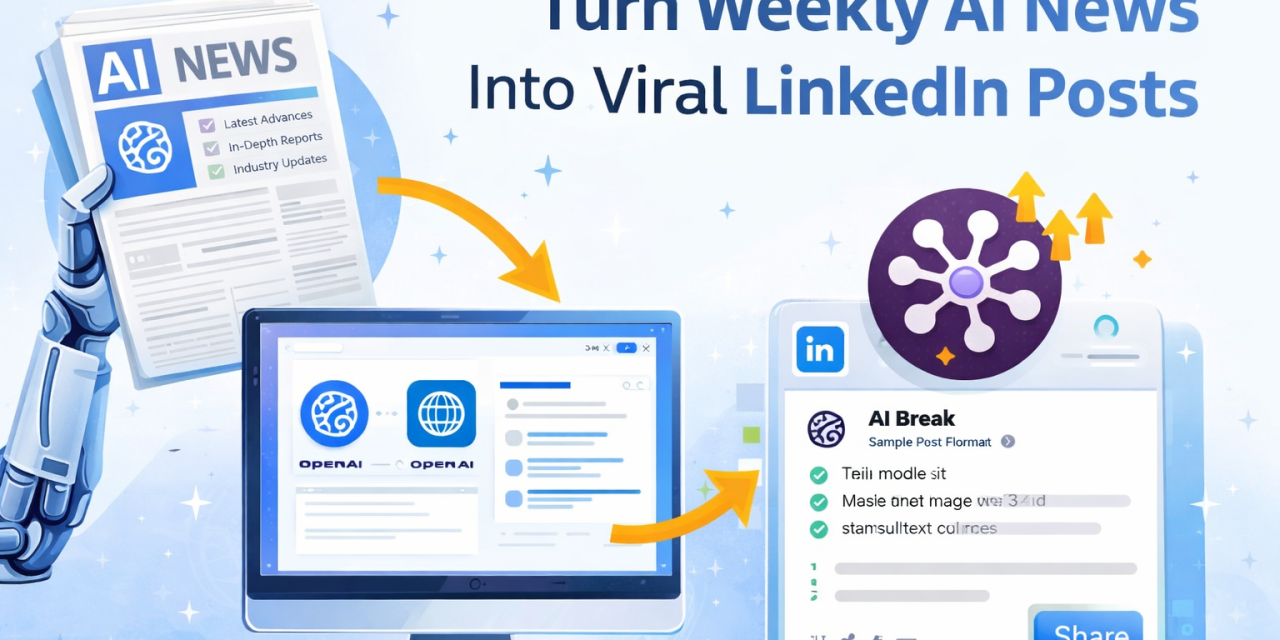 ☕🤖 Tutorial: Turn Weekly AI News Into Viral LinkedIn Posts (Automation)