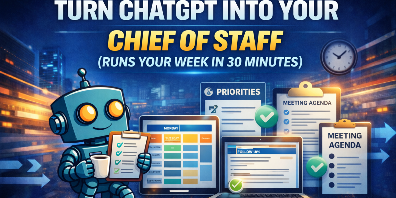 ☕🤖Tutorial: Turn ChatGPT Into Your Chief of Staff (Runs Your Week in 30 Minutes)