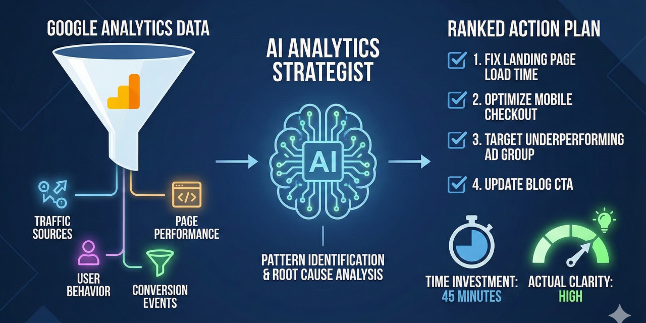 ☕🤖 Tutorial: Turn Your Website Analytics Into a Monthly Growth Playbook (With AI)