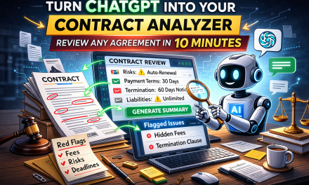 ☕🤖Tutorial: Turn ChatGPT Into Your Contract Analyzer (Review Any Agreement in 10 Minutes)