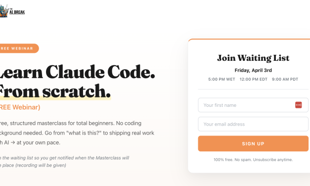 ☕🤖 Last chance to join today’s free Claude Code Masterclass for Beginners