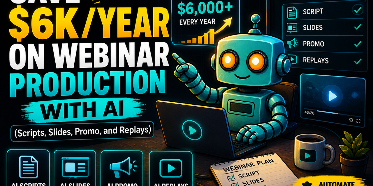 ☕🤖 Tutorial: Save $6K/year on Webinar Production with AI (Scripts, Slides, Promo, and Replays)
