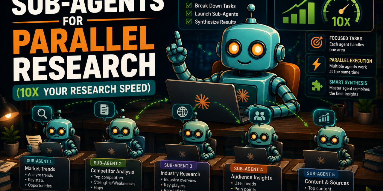 ☕🤖 Tutorial: How To Use Claude Code Sub-Agents for Parallel Research (10x Your Research Speed)