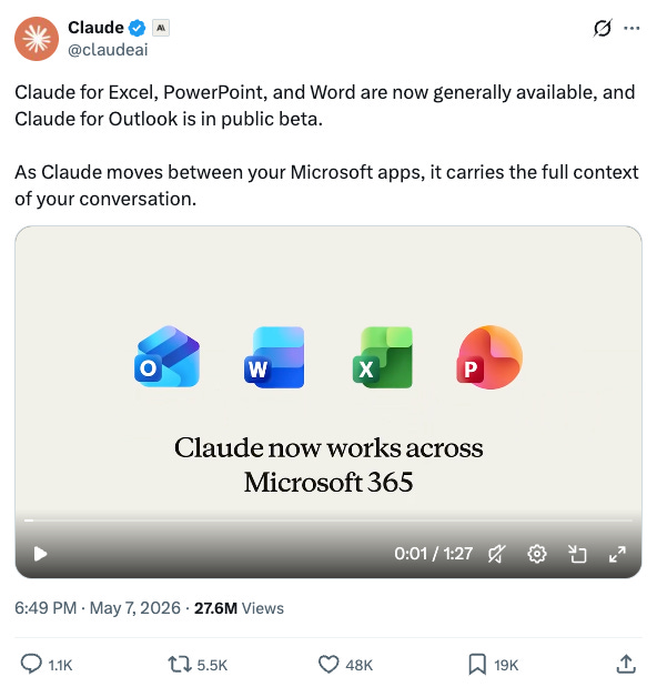 ☕🤖 Claude AI Just Moved Into Excel, PowerPoint, and Word!