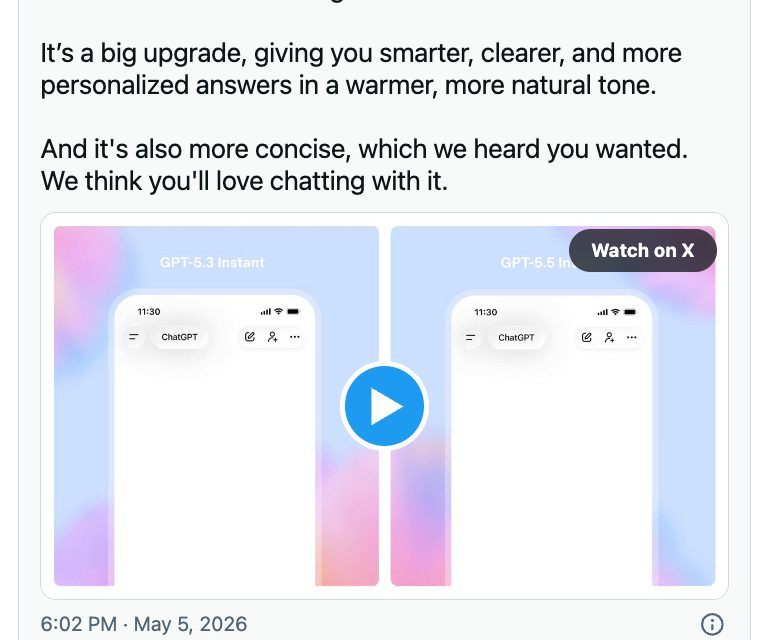 ☕🤖 GPT-5.5 Instant Just Became ChatGPT’s New Default