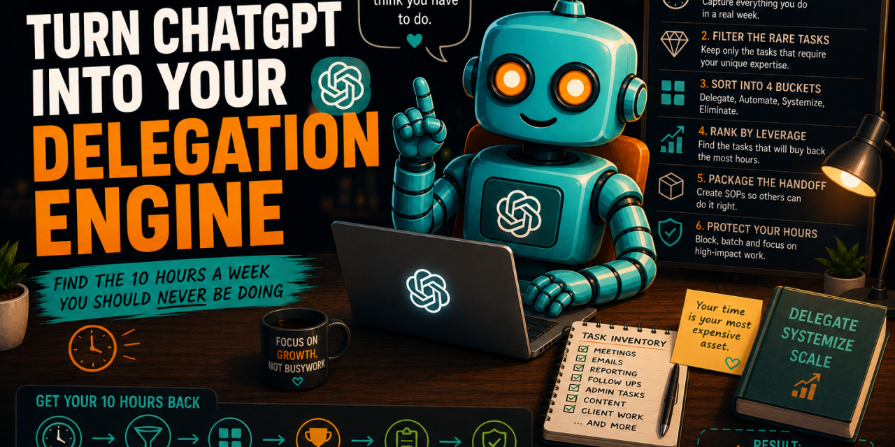 ☕🤖Tutorial: Turn ChatGPT Into Your Delegation Engine (Find the 10 Hours a Week You Should Never Be Doing)