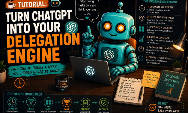☕🤖Tutorial: Turn ChatGPT Into Your Delegation Engine (Find the 10 Hours a Week You Should Never Be Doing)