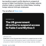 ☕🤖 Anthropic Forced to Disable Fable 5 and Mythos 5 by US Government