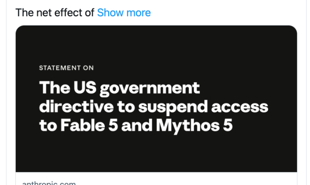 ☕🤖 Anthropic Forced to Disable Fable 5 and Mythos 5 by US Government