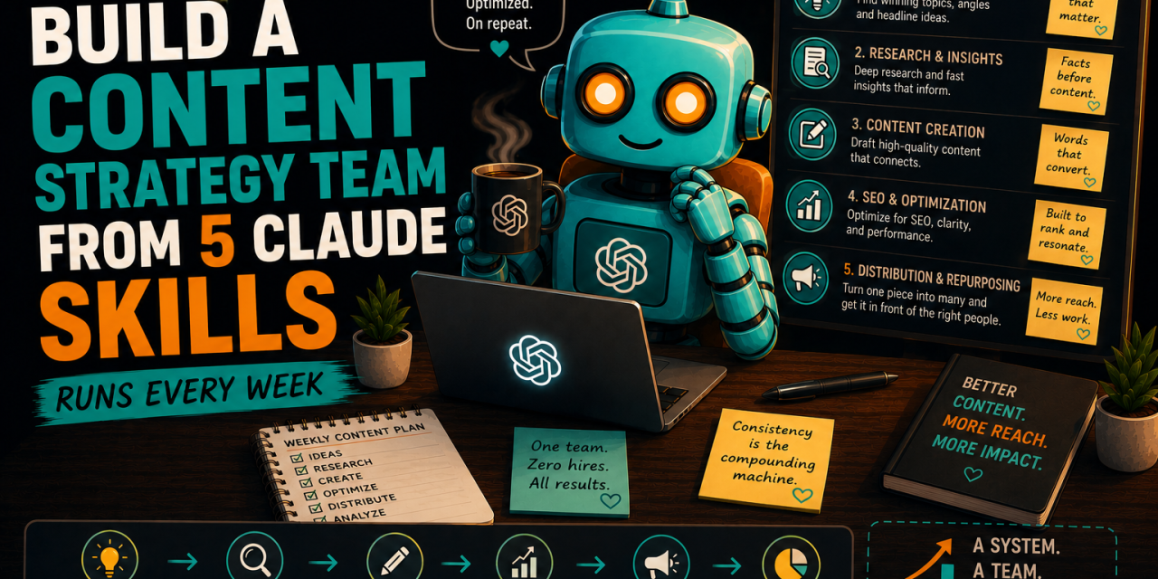 ☕🤖 Build a Content Strategy Team From 5 Claude Skills (Runs Every Week)