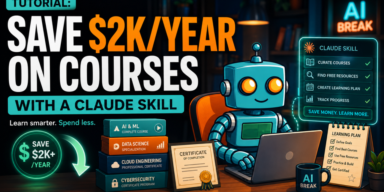 ☕🤖Tutorial: Save $2K/year on Courses and Certifications With a Claude Skill