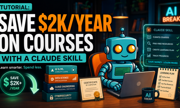 ☕🤖Tutorial: Save $2K/year on Courses and Certifications With a Claude Skill