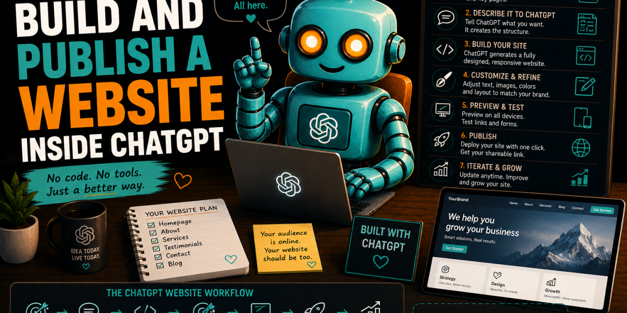 ☕🤖 Tutorial: Build and Publish a Website Inside ChatGPT