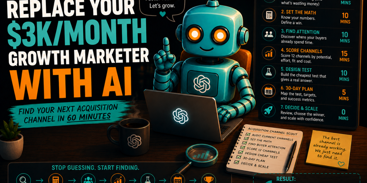 ☕🤖Tutorial: Replace Your $3K/month Growth Marketer With AI (Find Your Next Acquisition Channel in 60 Minutes)