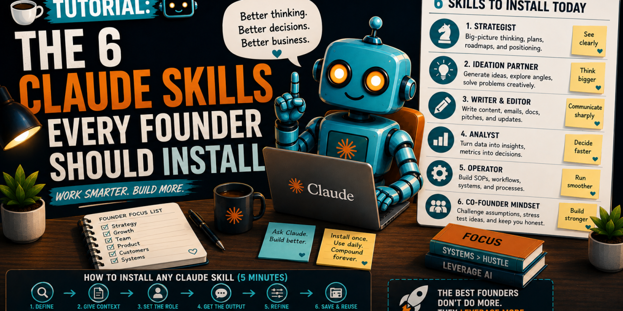☕🤖Tutorial: The 6 Claude Skills Every Founder Should Install