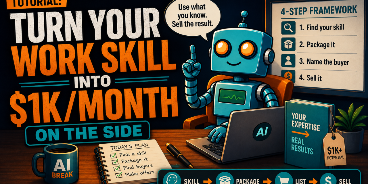 ☕🤖Tutorial: Turn the Skill You Already Use at Work Into $1K/month on the Side