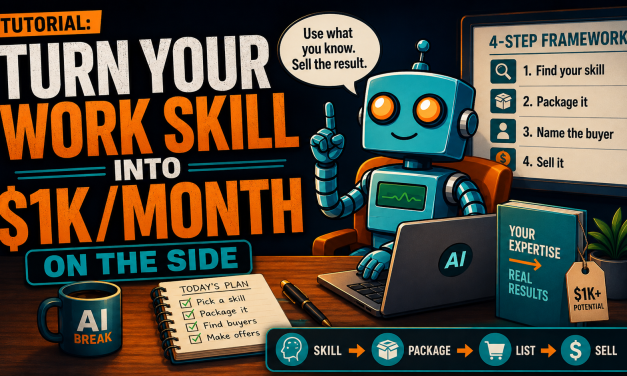 ☕🤖Tutorial: Turn the Skill You Already Use at Work Into $1K/month on the Side