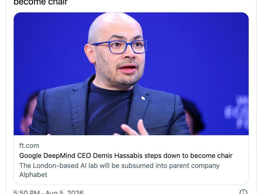 ☕🤖 The End of an Era: Google DeepMind Gets a New CEO