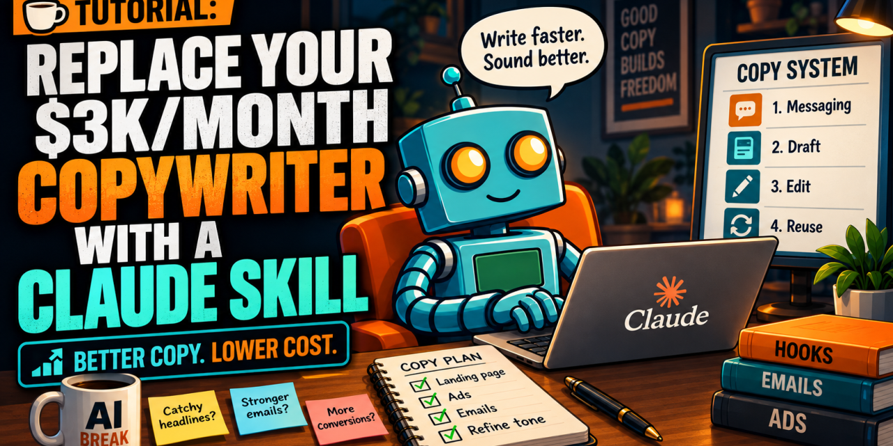 ☕🤖Tutorial: Replace Your $3K/month Copywriter With a Claude Skill