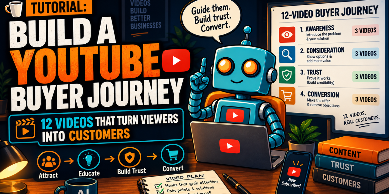 ☕🤖 Tutorial: Build a YouTube Buyer Journey (12 Videos That Turn Viewers Into Customers)