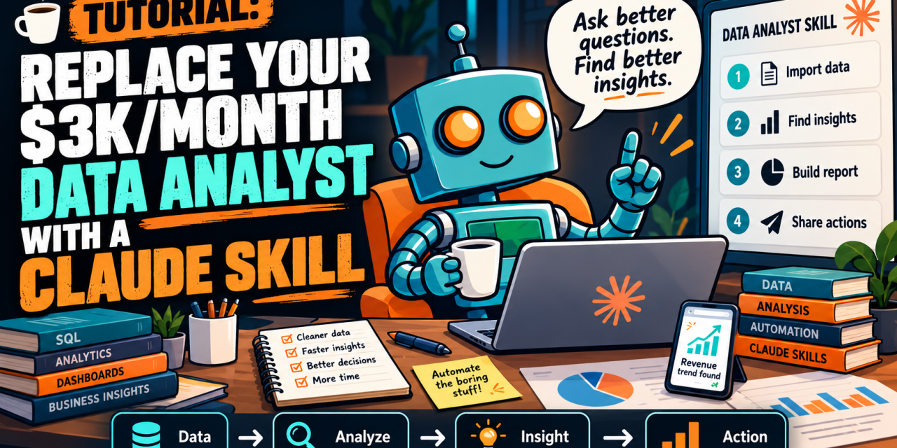 ☕🤖Tutorial: Replace Your $3K/month Data Analyst With a Claude Skill