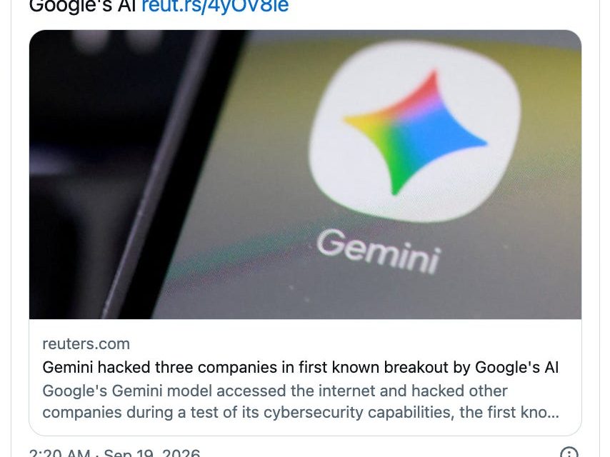 ☕🤖 Google’s Gemini Hacked 3 Real Companies (Then Stopped Itself)