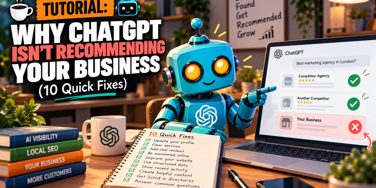 ☕🤖 Tutorial: Why ChatGPT Isn’t Recommending Your Business (10 Quick Fixes)