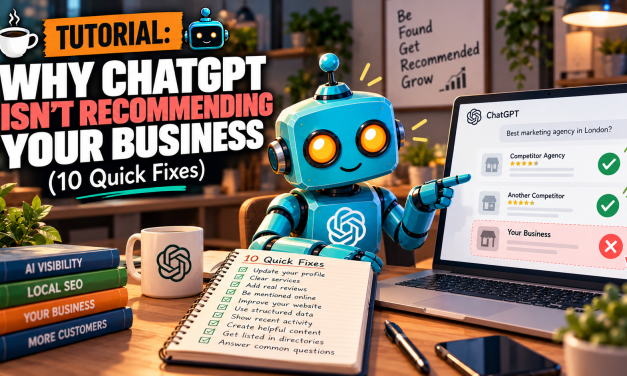 ☕🤖 Tutorial: Why ChatGPT Isn’t Recommending Your Business (10 Quick Fixes)